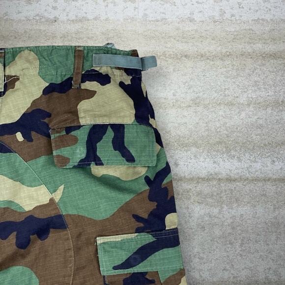 Vintage Military Woodland Camo Tactical Pants Baggy Cargos Medium Long 90s - Picture 3 of 6
